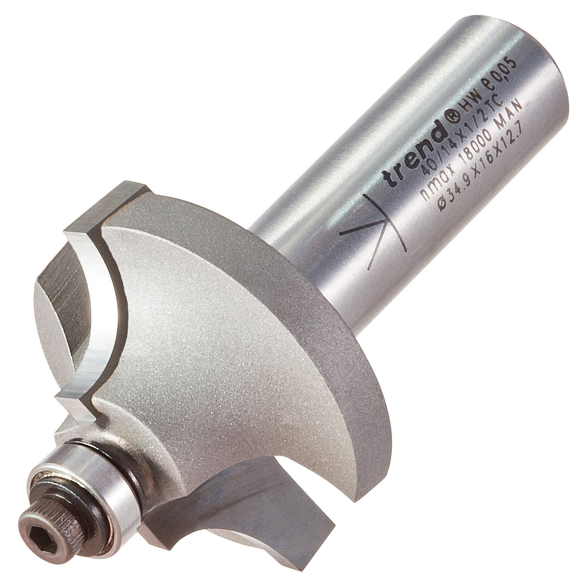 Trend Bearing Guided Ovolo 9.5mm Radius Router Cutter 40/14X1/2TC