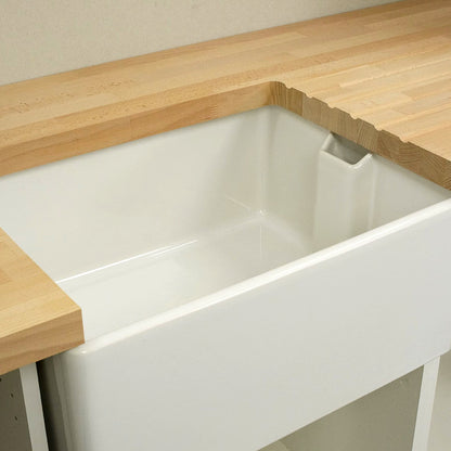 Trend Belfast or Butler Sink Kitchen Worktop Jig BS/JIG Showing Worktop on Belfast Sink