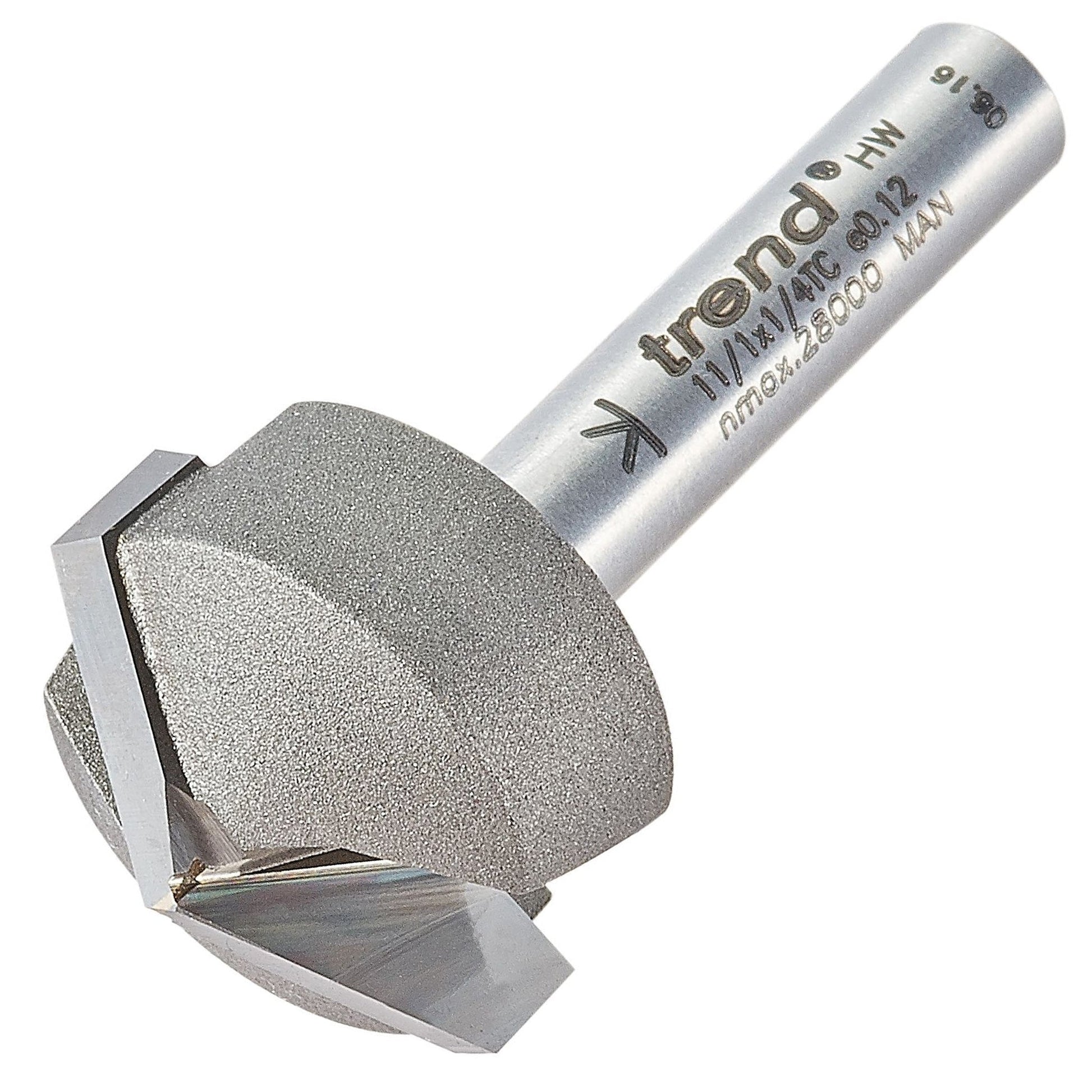 Trend Chamfer V Groove Router Cutter 30 Degree Shank 1/4in 11/1X1/4TC