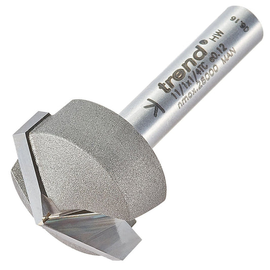 Trend Chamfer V Groove Router Cutter 30 Degree Shank 1/4in 11/1X1/4TC