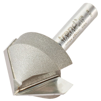 Trend Chamfer V Groove Router Cutter 45 Degree Shank 1/4in 11/30X1/4TC