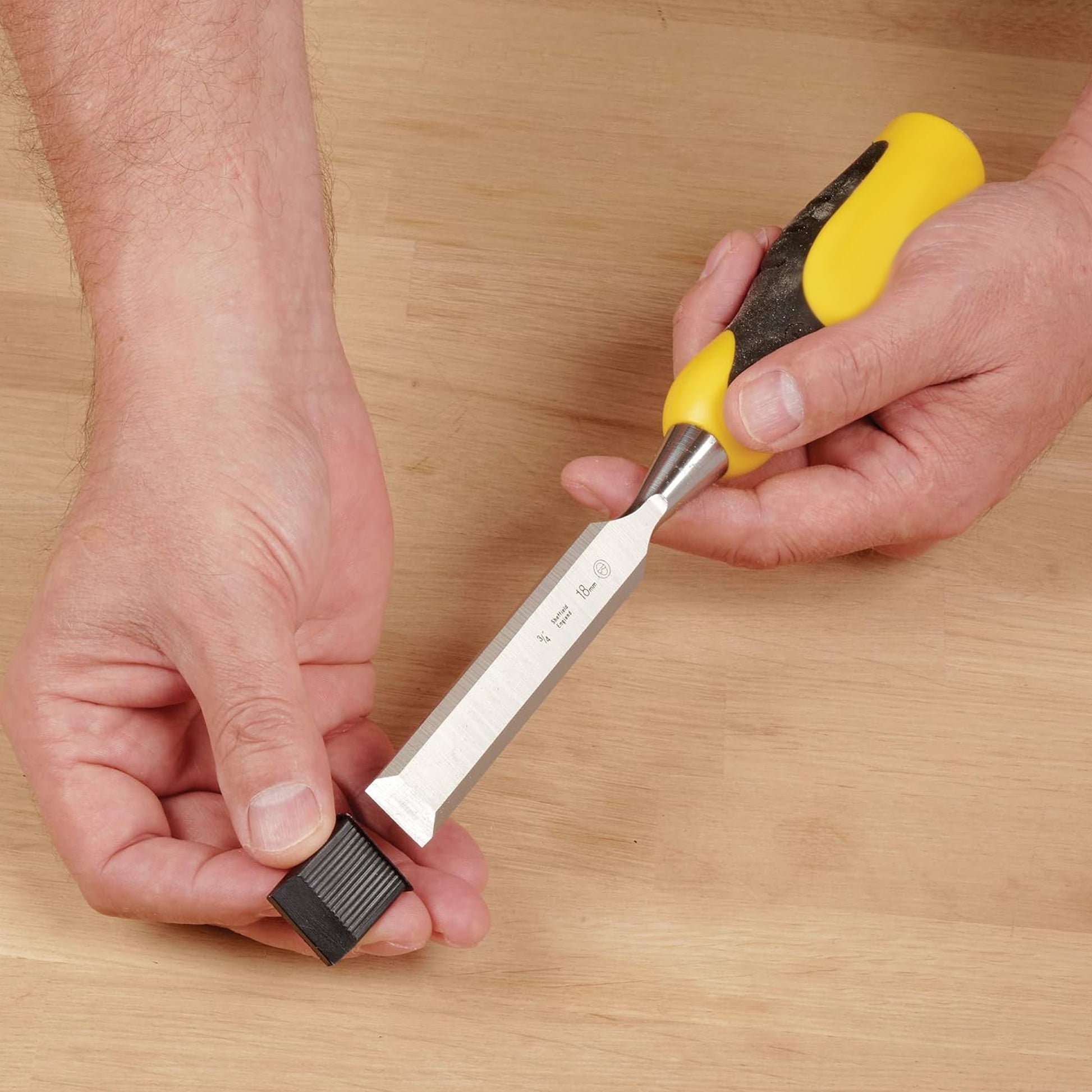 Trend Chisel Edge Guard Protectors 12 Pack FTS/CEG Fitting on the Edge of a Chisel