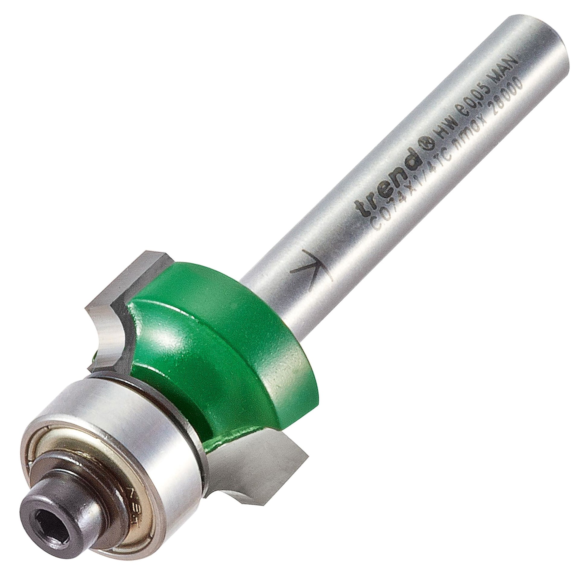 Trend Rounding Over Bearing Guided Router Cutter 3.2mm x 9.5mm Cut C074X1/4TC