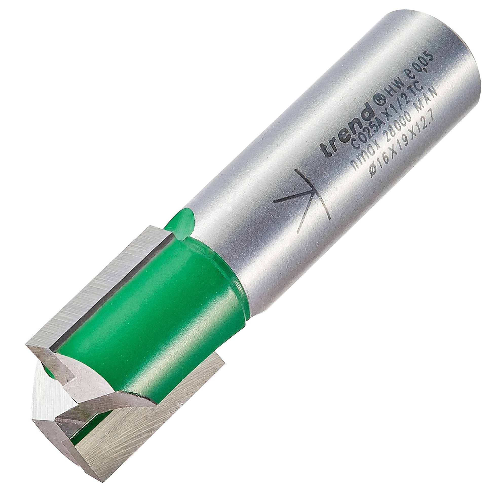 Trend Two Flute Straight Router Cutter 16mm Diameter C025AX1/2TC