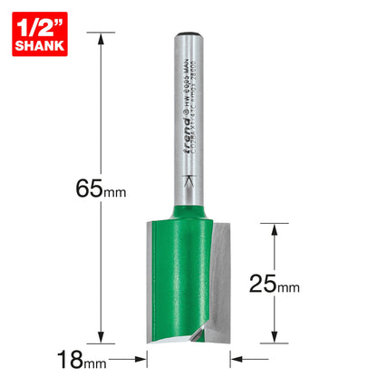 Trend Two Flute Straight Router Cutter 18mm Diameter C028AX1/4TC Size