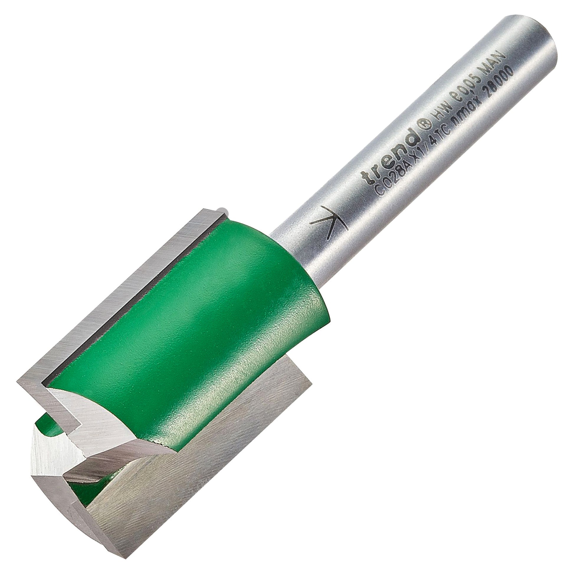 Trend Two Flute Straight Router Cutter 18mm Diameter C028AX1/4TC