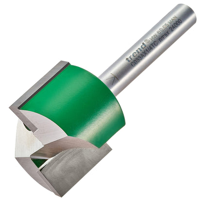 Trend Two Flute Straight Router Cutter 25mm Diameter C033AX1/4TC