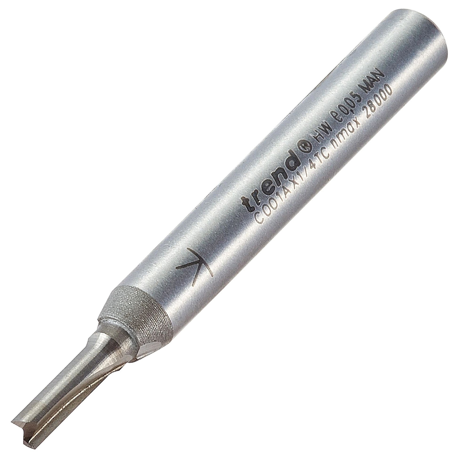 Trend Two Flute Straight Router Cutter 3mm Diameter C001AX1/4TC