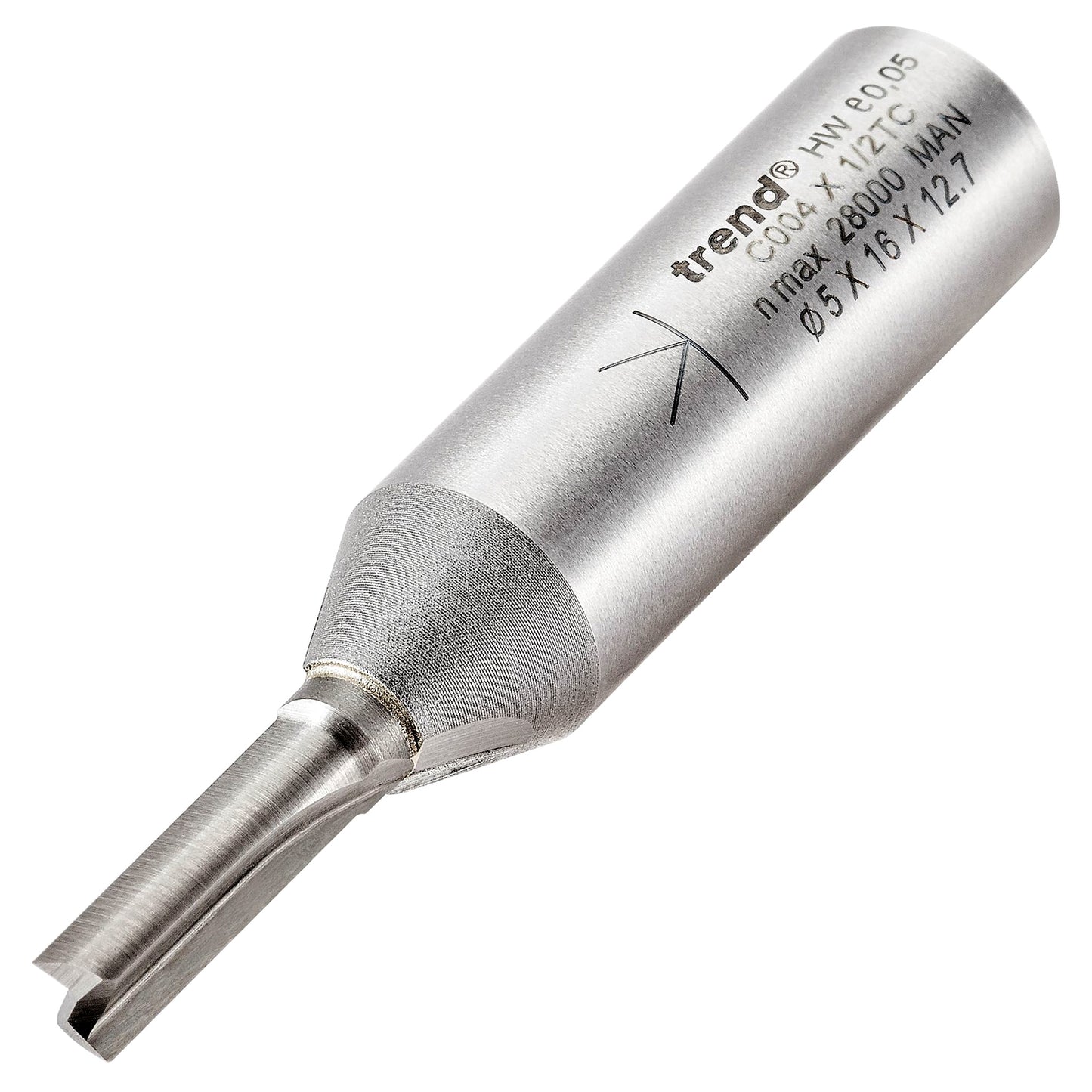 Trend Two Flute Straight Router Cutter 2mm Diameter C004X1/2TC