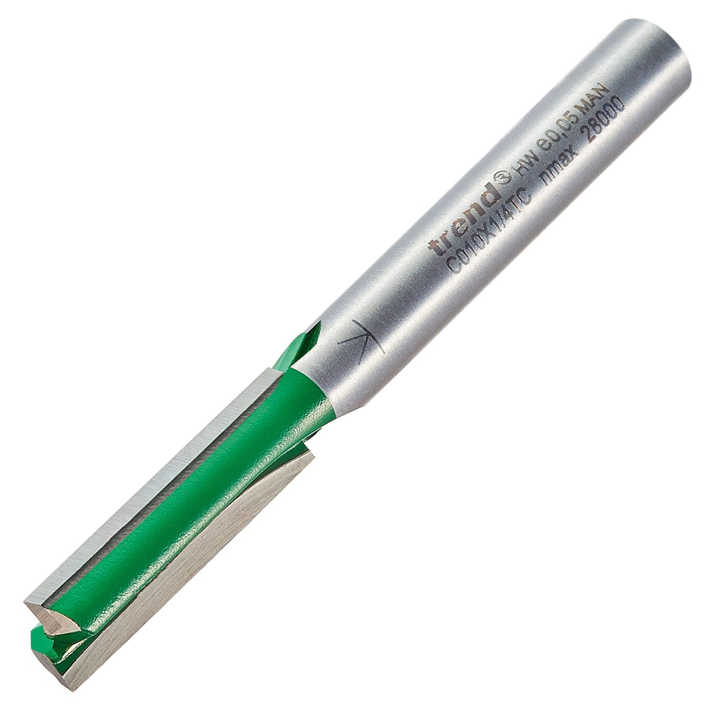 Trend Two Flute Straight Router Cutter 7.1mm Diameter C010X1/4TC