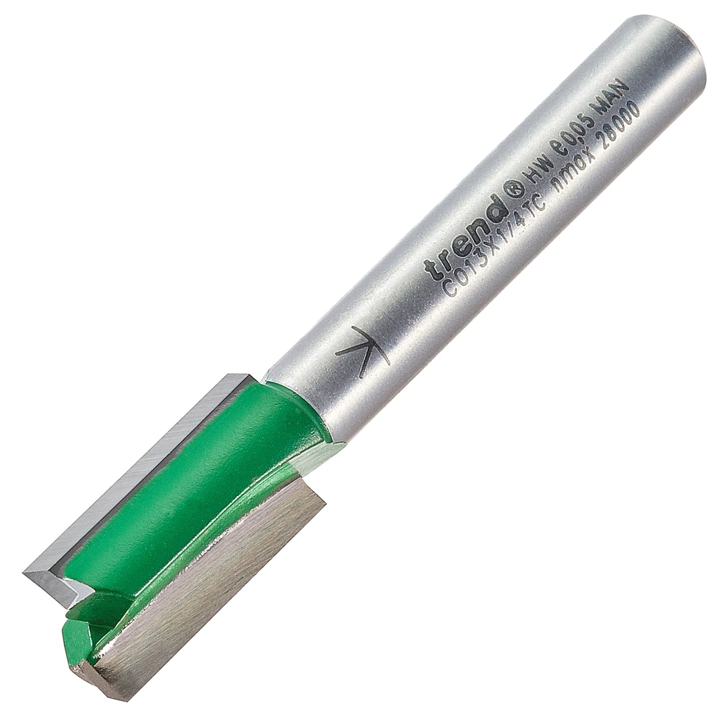 Trend Two Flute Straight Router Cutter 9.5mm Diameter C013X1/4TC