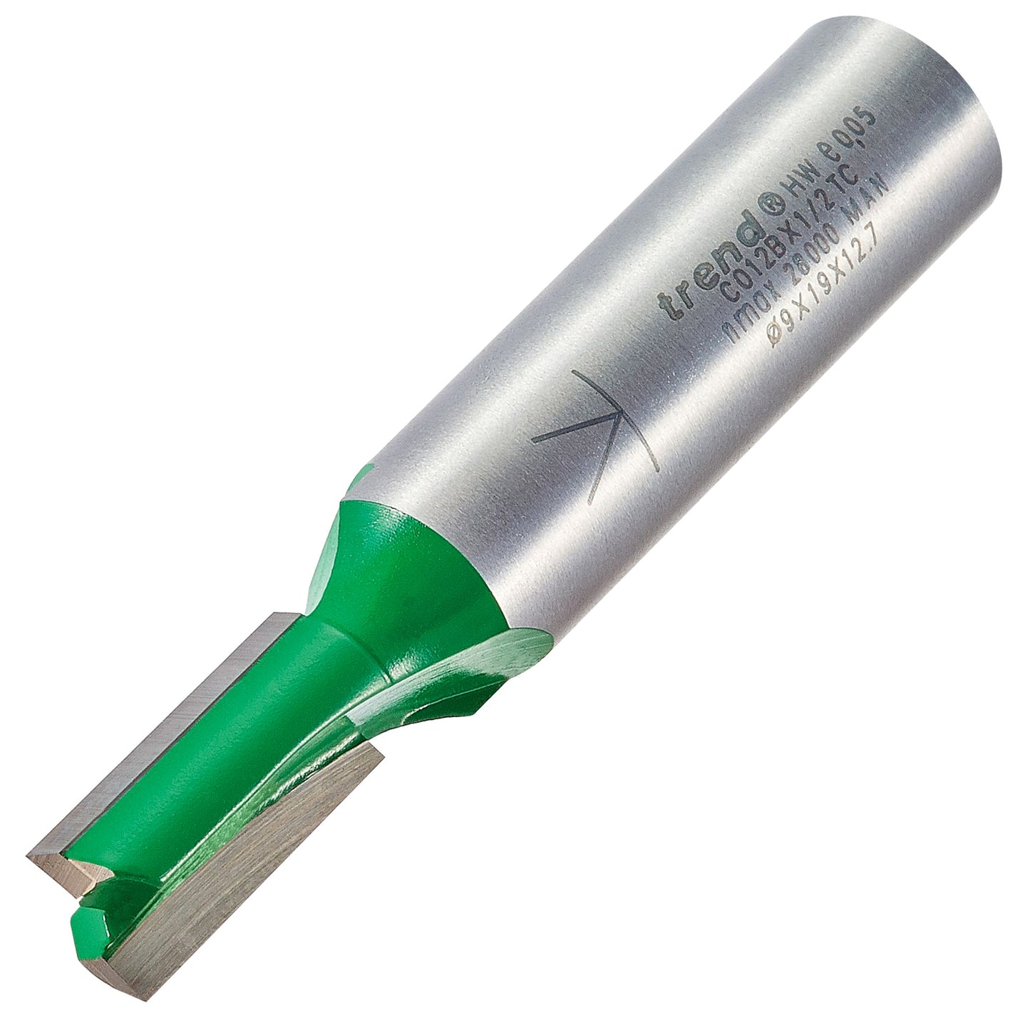 Trend Two Flute Straight Router Cutter 9mm Diameter C012BX1/2TC
