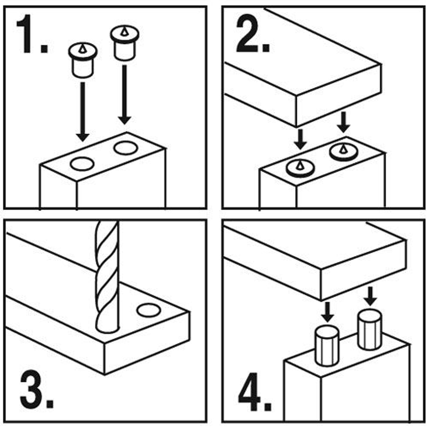 Trend Dowel Centre Points 6mm 8mm 10mm 2 of Each Instructions n how to use