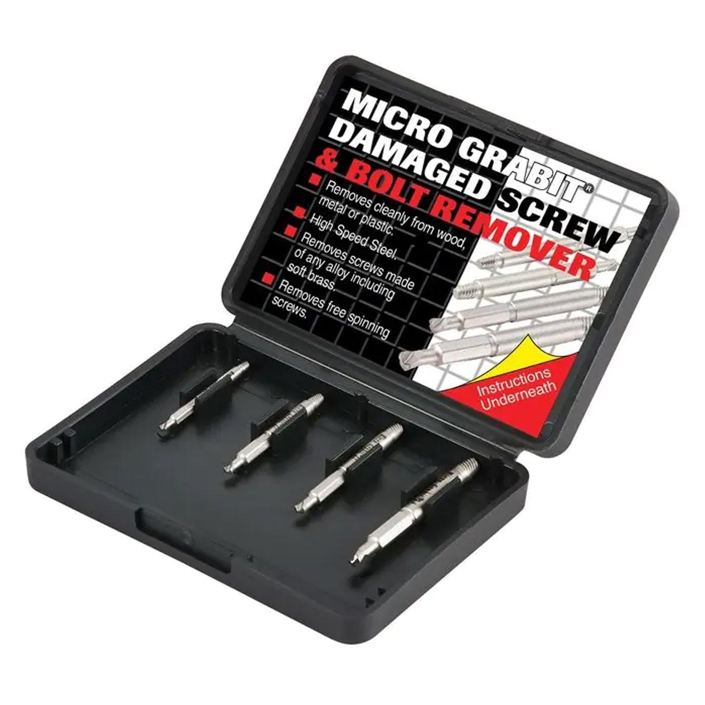 Trend GrabIt Damaged Bolt and Screw Remover Set 4 Piece