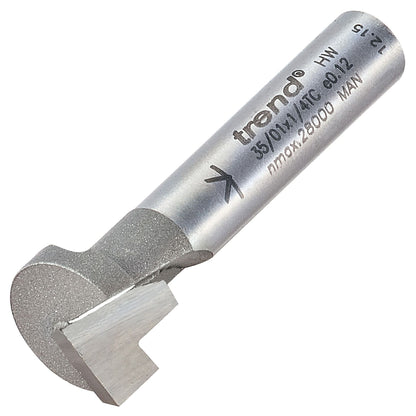 Trend Keyhole Recess Router Cutter 12.7mm x 4.9mm 35/01X1/4TC