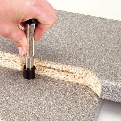 Trend Kitchen Worktop Jig Offset Scriber M/KWS01 Being Used to scribe a Worktop
