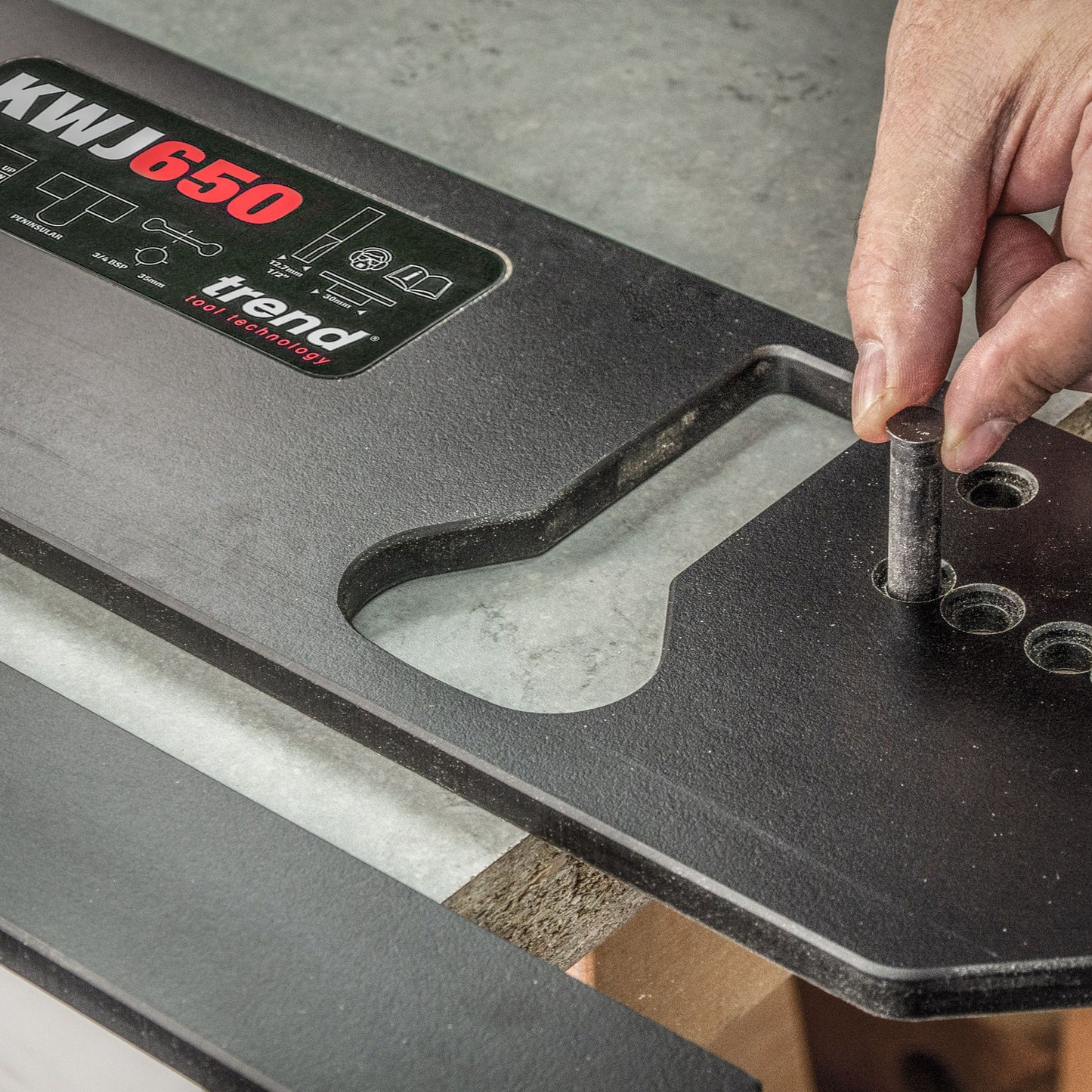 Trend Location Guide Pins for Worktop Jig 4 Pack KWJ/PIN/4 Inserting Into KWJ650 Jig