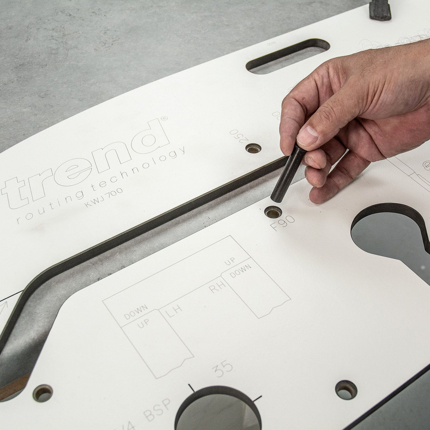 Trend Location Guide Pins for Worktop Jig 4 Pack KWJ/PIN/4 Inserting Into KWJ700 Jig