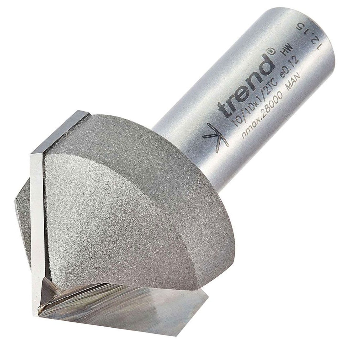 Trend Chamfer V Groove Router Cutter 45 Degree Shank 1/2in 10/10X1/2TC