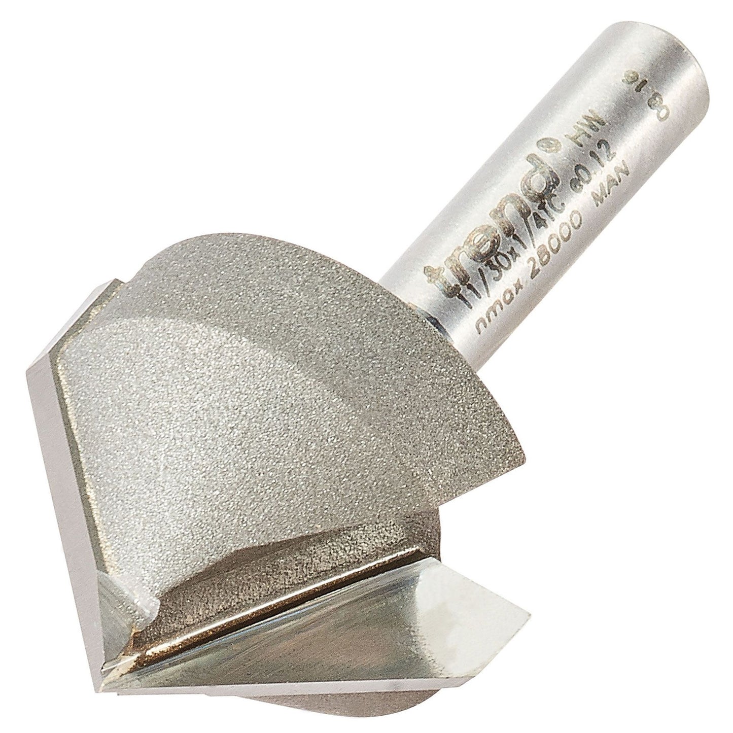 Trend Chamfer V Groove Router Cutter 45 Degree Shank 1/4in 11/30X1/4TC