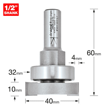 Trend Intumescent Router Cutter 10mm x 40mm Shank 1/2in 346X1/2TC Size