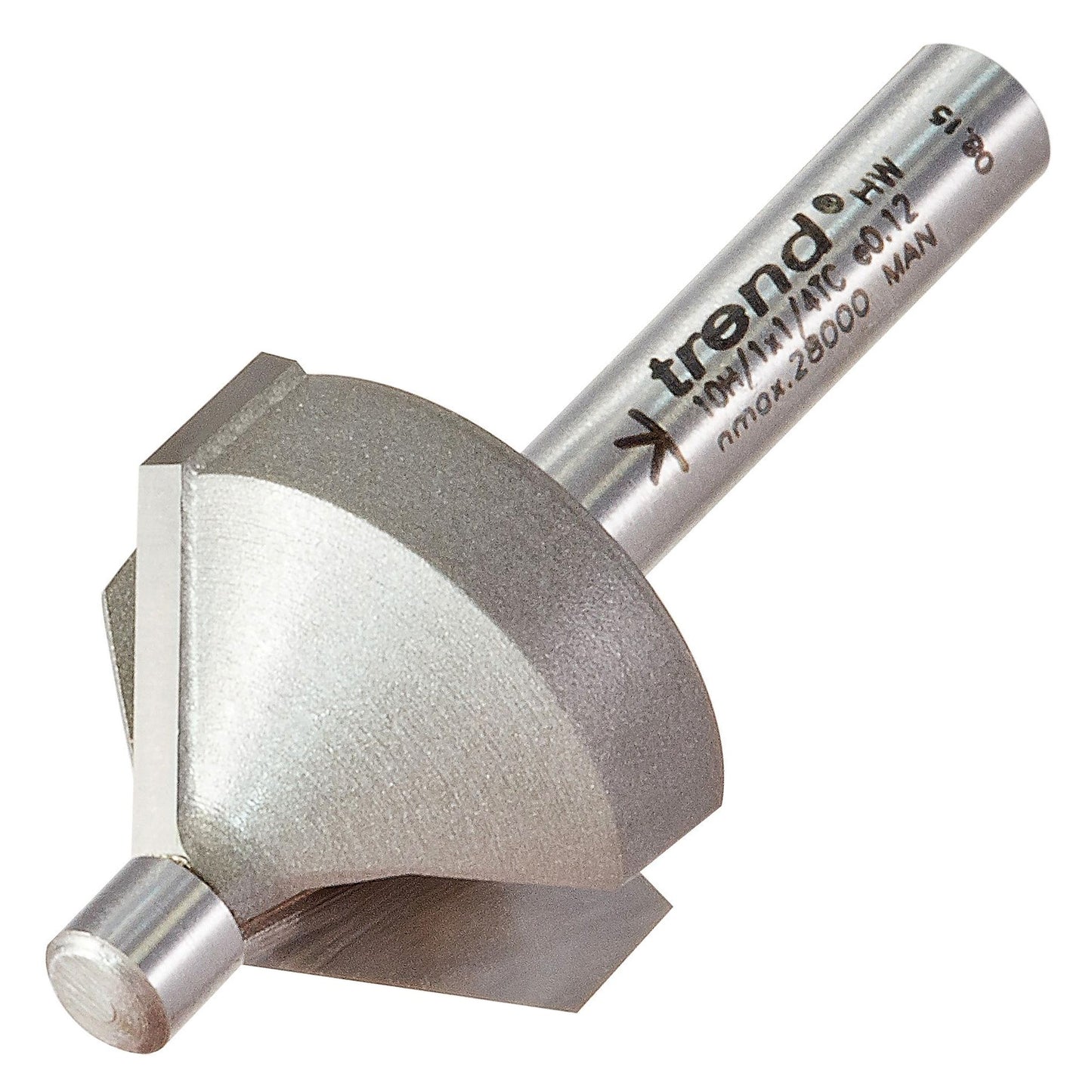 Trend Pin Guided Chamfer Bevel Router Cutter 45 Degree 10H/1X1/4TC