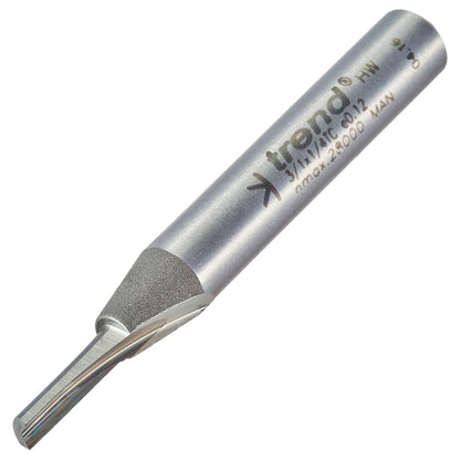 Trend Single Flute Straight Router Cutter 3mm Shank 1/4in 2/15X1/4TC