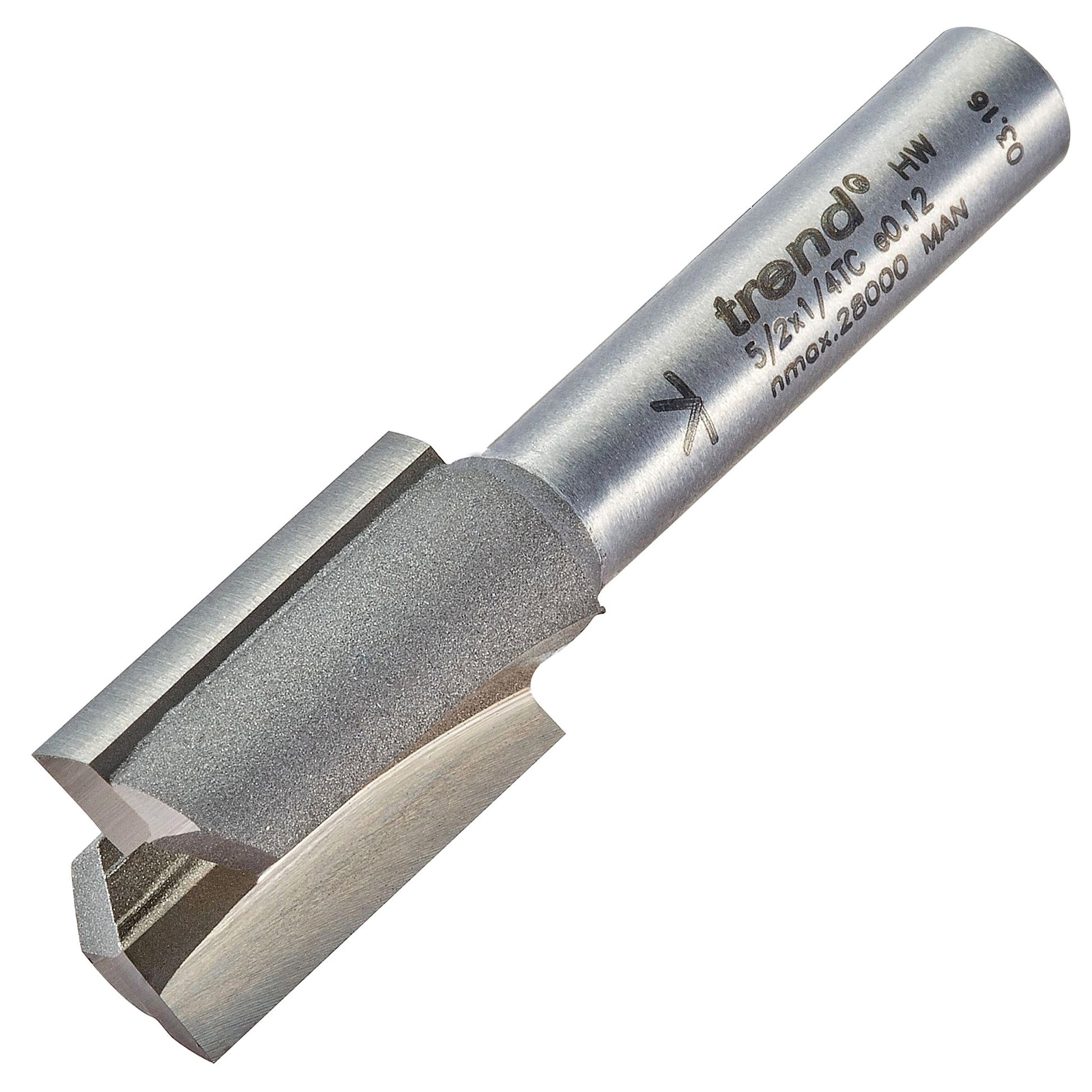 Trend Two Flute Hinge Recess Router Cutter 15.9mm 5/2X1/4TC