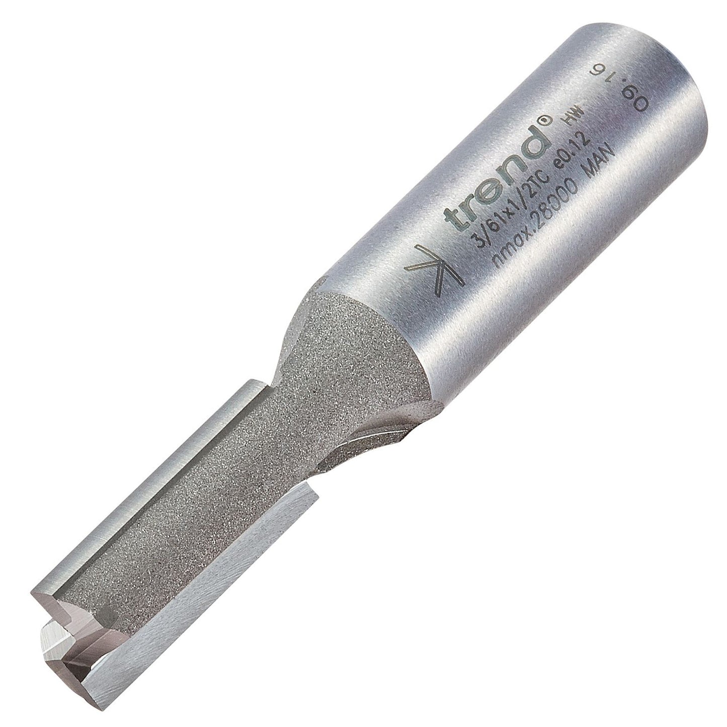 Trend Two Flute Straight Router Cutter 10mm Diameter Shank 1/2in 3/61X1/2TC