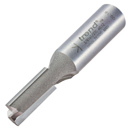 Trend Two Flute Straight Router Cutter 10mm Diameter Shank 1/2in 3/61X1/2TC