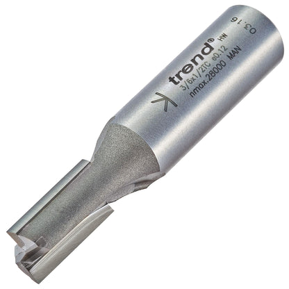 Trend Two Flute Straight Router Cutter 19.1mm Diameter Shank 1/2in 3/6X1/2TC