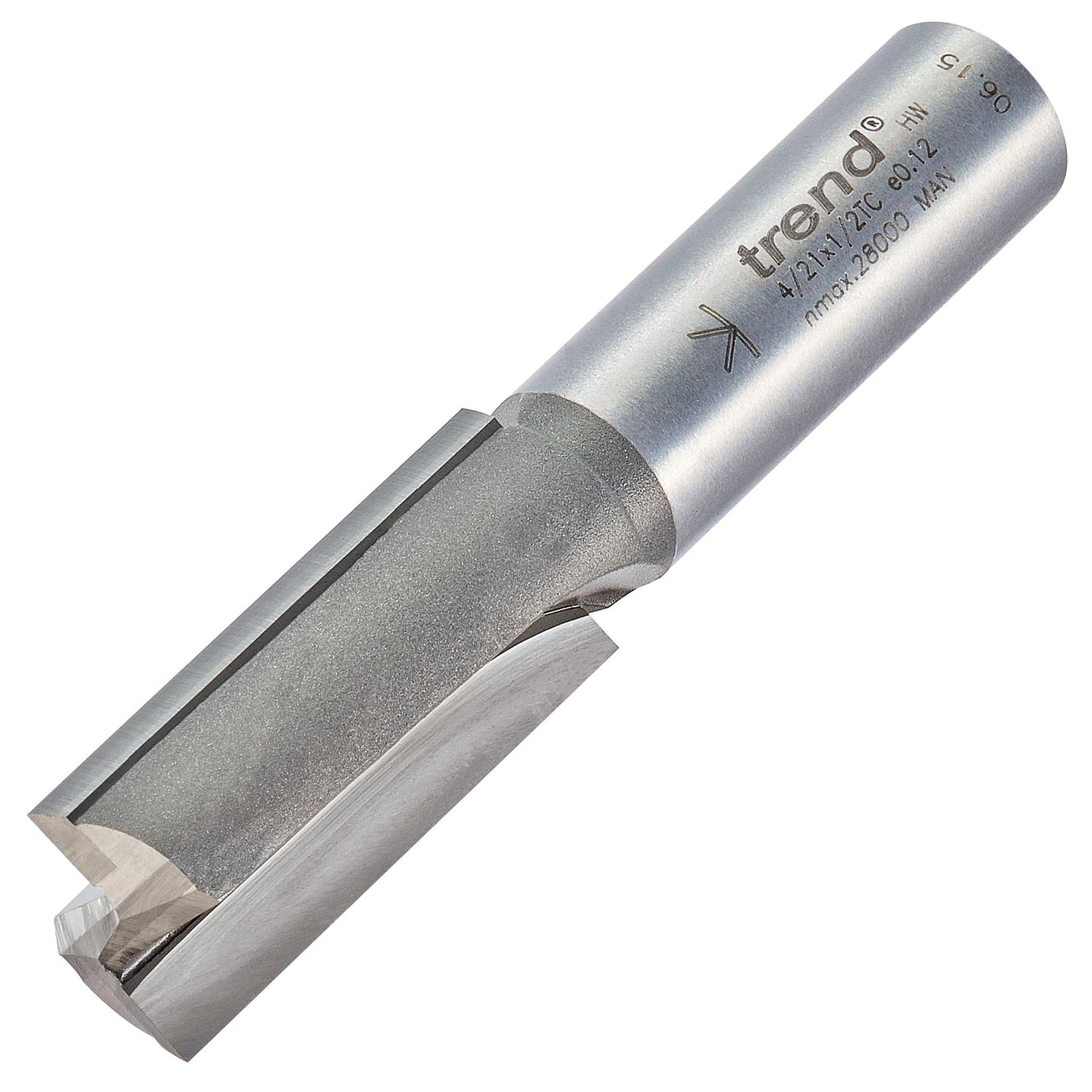 Trend Two Flute Straight Router Cutter 15.9mm Diameter Shank 1/2in 4/21X1/2TC