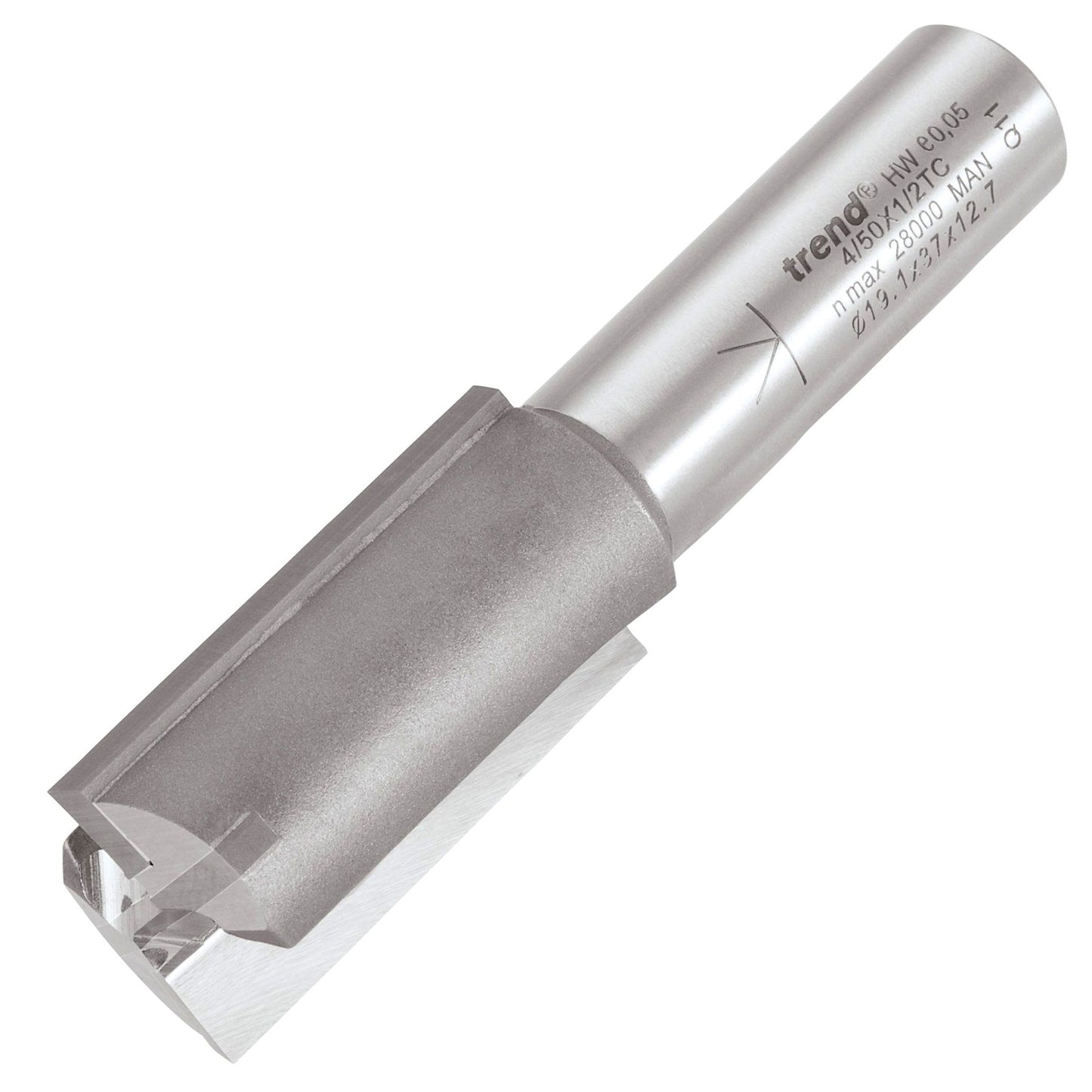 Trend Two Flute Straight Router Cutter 19.1mm Diameter Shank 1/2in 4/50X1/2TC