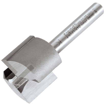 Trend Two Flute Straight Router Cutter 22mm Diameter Shank 1/4in 4/60X1/4TC