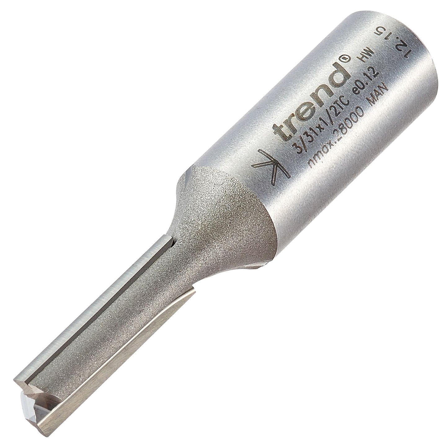 Trend Two Flute Straight Router Cutter 7mm Diameter Shank 1/2in 3/31X1/2TC