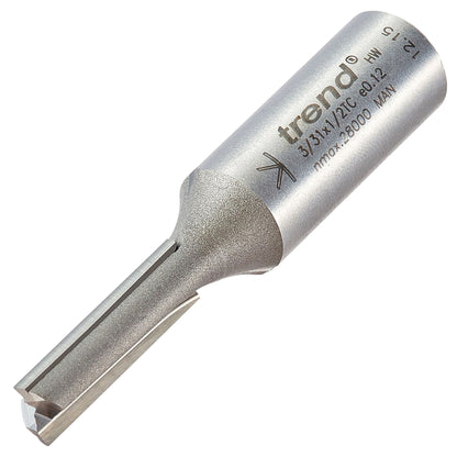 Trend Two Flute Straight Router Cutter 7mm Diameter Shank 1/2in 3/31X1/2TC