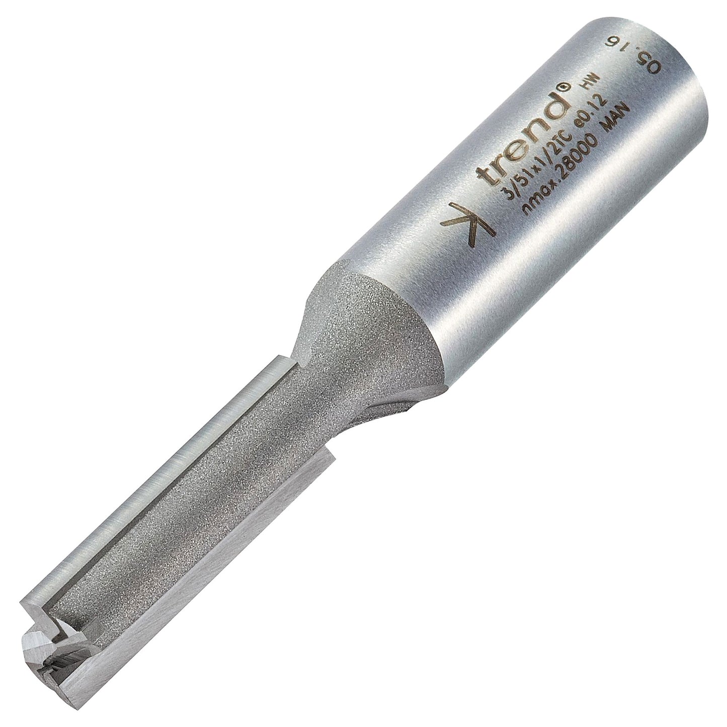 Trend Two Flute Straight Router Cutter 9.5mm Diameter Shank 1/2in 3/51X1/2TC