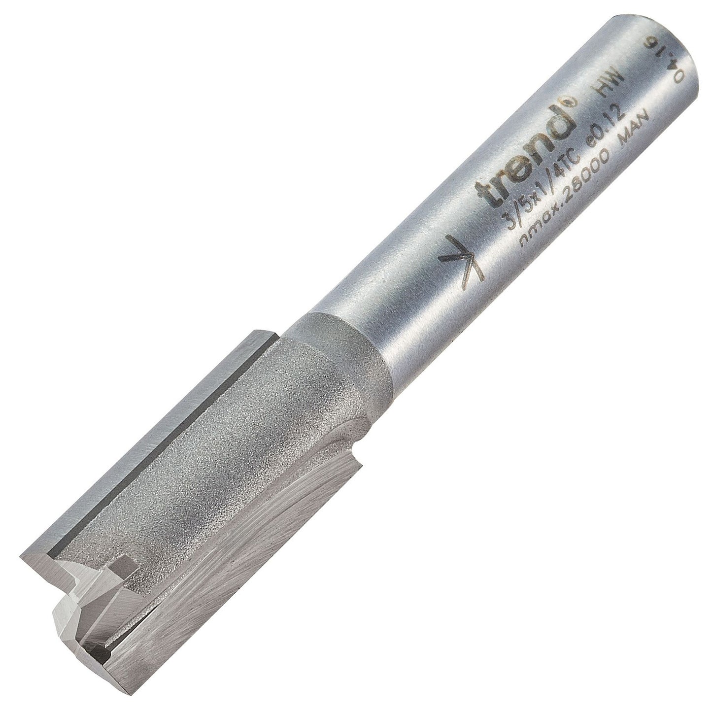 Trend Two Flute Straight Router Cutter 9mm Diameter Shank 1/4in 3/5X1/4TC