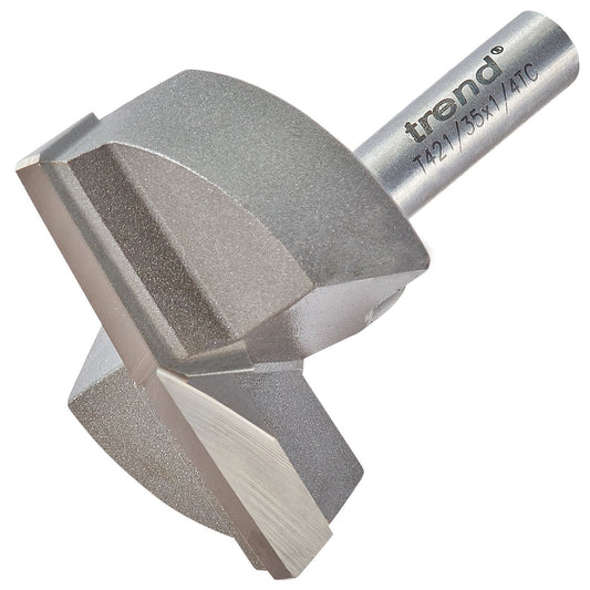 Trend Router Machine Bit 35mm Diameter Recessed Circular Hinge T421/35X1/4TC