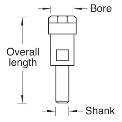 Trend Router Table Collect Extension 1/2in Shank 1/2in Collet CE/127127 Size Guide