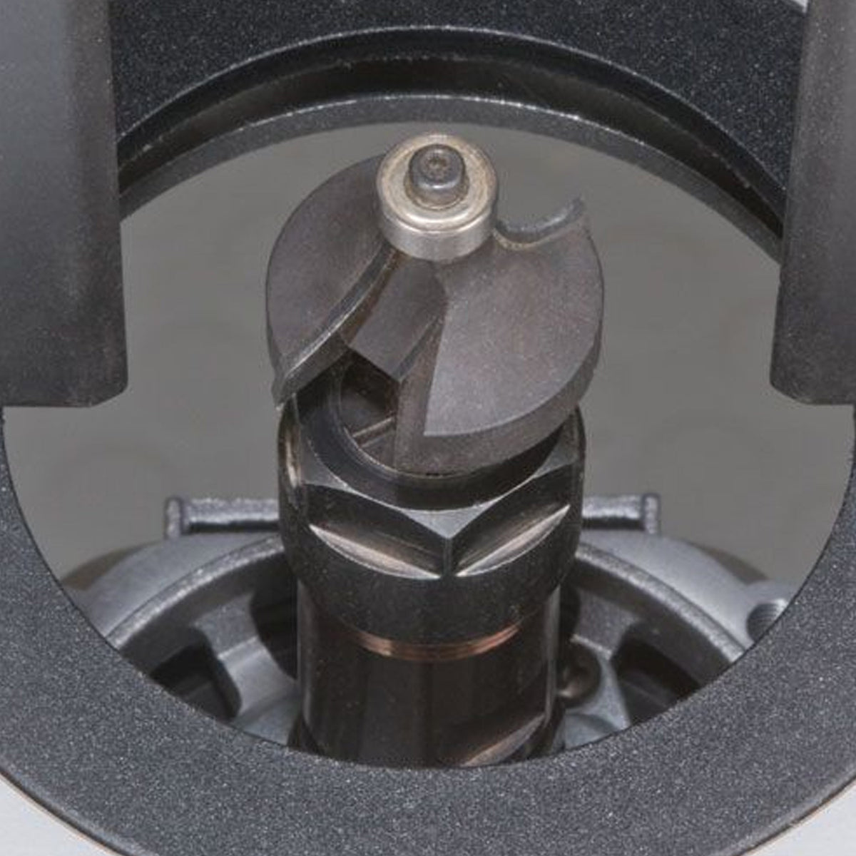 Trend Router Table Collect Extension 1/2in Shank 1/2in Collet CE/127127 Close Up Fitted to Router