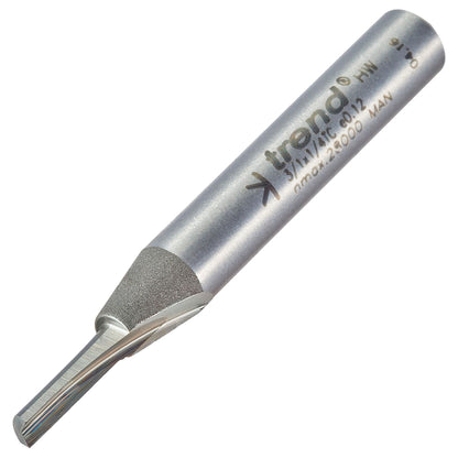Trend Single Flute Straight Router Cutter 3mm Shank 1/4in 2/15X1/4TC