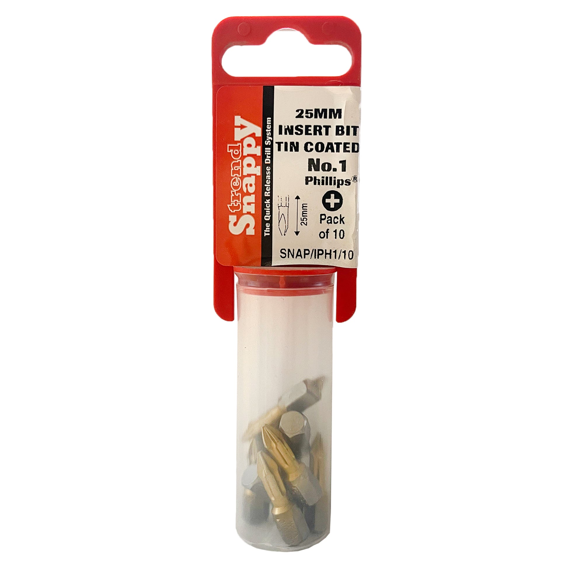 Trend Snappy 25mm Phillips PH1 Driver Bit 10 Pack SNAP/IPH1/10 in Retail Packaging