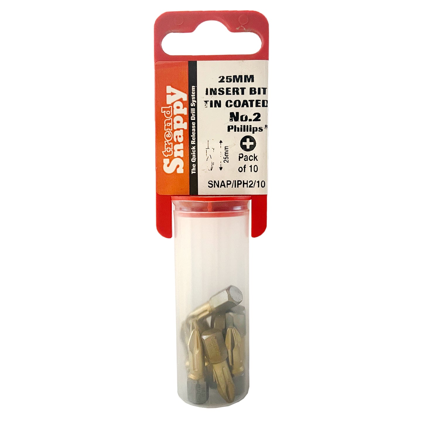 Trend Snappy 25mm Phillips PH2 Driver Bit 10 Pack SNAP/IPH2/10 in Retails Packaging