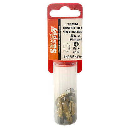 Trend Snappy 25mm Phillips PH2 Driver Bit 10 Pack SNAP/IPH2/10 in Retails Packaging