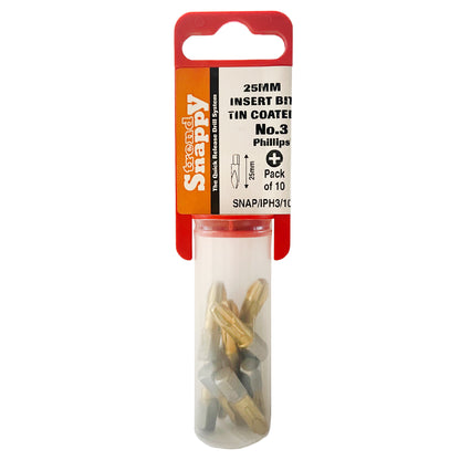 Trend Snappy 25mm Phillips PH3 Driver Bit 10 Pack SNAP/IPH3/10 in Retail Packaging