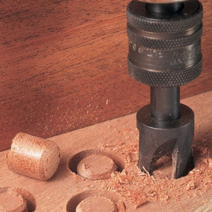 Trend Snappy 3/8in 9.5mm Diameter Plug Cutter SNAP/PC/38 In Use