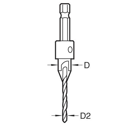Trend Snappy Countersink with Adjustable Drill Bit Size Guide