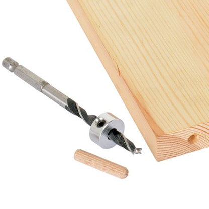 Trend Snappy Drill Depth Stop Collar Pack 6mm 8mm 10mm Showing Depth Stop Fitted to a Drill Bit