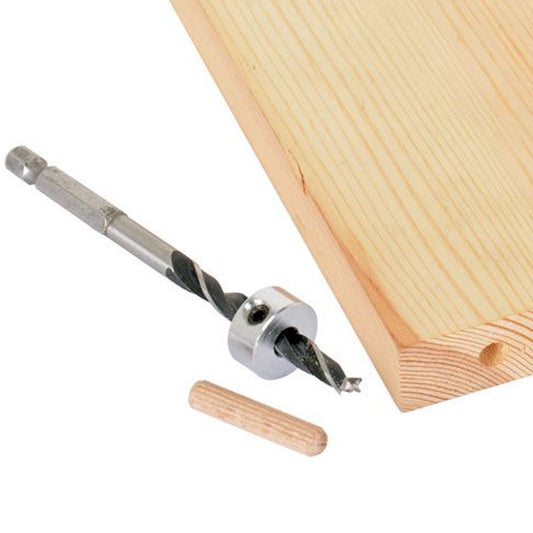 Trend Snappy Drill Depth Stop Collar Pack 6mm 8mm 10mm Showing Depth Stop Fitted to a Drill Bit